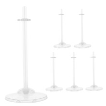 6pcs Transparent Doll Display Stands with Stable Support for Collectible Dolls and Figurines