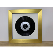 (Gold) 7-Inch Vinyl Record Frame: White Mount, 11"x11" Frame