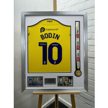 (Mahogany, White) EFL League One Shirt Frame: DIY Signed Football Jersey Display