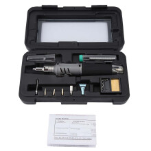 HS?1115K 10 in 1 Butane Gas Soldering Iron Portable Cordless Welding Torch Kit
