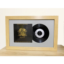 (Oak) Framed 12" Vinyl Record & Sleeve Art - Choice of Frame Colors