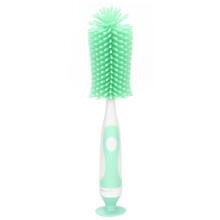 Silicone Milk Bottle Nipple Cleaning Brush 360?? Rotary Bottle Brushes Cleaner??Green)