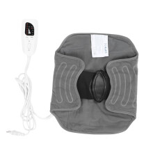 Heating Waist Belt Electric Heated Abdominal Lower Back Massage Pads Wrap Dark GrayEU Plug 220V