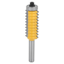 8 Shank Woodworking Cutter Rail Stile Router Bit Line Wave Type Wood Milling Knife(Multi Tooth Woodworking Cutter 8 x 41 )