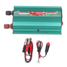 Car Power Inverter 3000W Christmas Pattern Intelligent Aluminum Alloy Solar DC to AC Inverter 24V Green 220V 50Hz