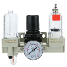 Air Oil Water Separator Triplet Automatic Drainage Pressure Regulator Aluminum Alloy Body