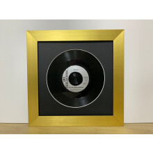 (Gold) 7-Inch Vinyl Record Frame: Black Mount, 11"x11" Frame