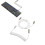Double Sleeve Custom Coiled Mechanical Keyboard Cable, USB C to A, White 14
