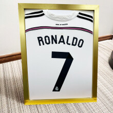 (Gold) DIY Football Shirt Frame: Easy-Insert, Ready to Hang (24x18")