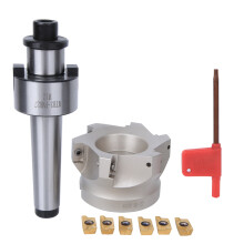 MTB3 FMB27 Collet Chuck Holder 80 Milling Cutter 1604APMT Milling Cutter Inserts(6PCS Milling Cutter Inserts )