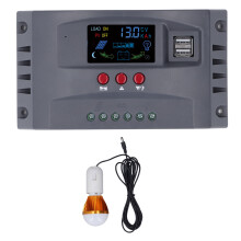 Solar Charge Controller with Light LCD MPPT Overcurrent Protection Solar Charge Controller 12V 24V 10A