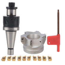 NT30 FMB27 Collet Chuck HolderBAP400R-80-27-6 Flute Milling CutterAPMT1604 Inserts(Plaquettes de fraisage 10PCS )