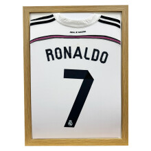 (Oak) DIY Football Shirt Frame: Easy-Insert, Ready to Hang (24x18")