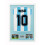 (White) DIY Football Shirt Frame: Black 30mm Frame, Light Blue Mount 1