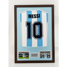 (Mahogany) DIY Football Shirt Frame: Black 30mm Frame, Light Blue Mount