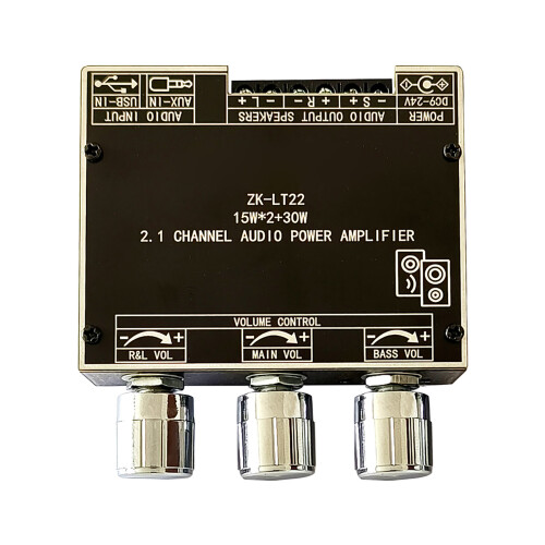 2.1 Channel Audio Amplifier Module Bluetooth Stepless Tuning 10 Sounds Audio Amplifier Board Panel