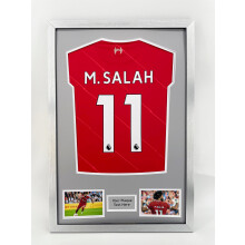 (Silver) DIY Football Shirt Frame: Signed Jersey Display with Photo & Plaque