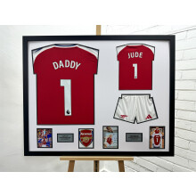 (White) Father & Baby Football Shirt Frame: DIY Custom Display