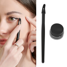 Silicone Eyeliner Werkzeug Set, Wasserdichte Cremé, 0,1 oz, Schwarz für Anfänger