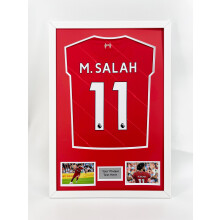 (White) DIY Football Shirt Frame: Adult Jersey Display with Red Mount