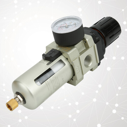 Oil Water Separator Air Compressor Filter Pressure Regulator Single Unit Iron Cup Cover 2