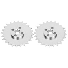 2pcs 24-Tooth Sprockets Zinc Alloy Toothed Chain Gear Industrial Robot Parts 52mm X 6.8mm
