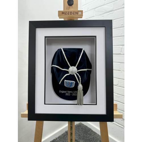 Football Honours Cap Display Case: Custom 3D Box Frame (16x12")