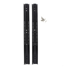 1 Pair 18 Inch Ball Bearing Cabinet Drawer Slider Runner Steel Slide RailsBlack