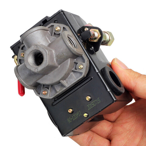 Air Compressor Pressure Switch Control Valve 120PSI 4 Port Unloader On/Off Lever 2