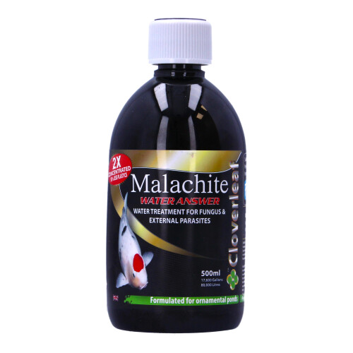 Cloverleaf Malachite Water Answer Double Strength Koi Treatment 500ml