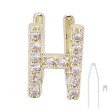 Single Tooth Brace Capital Letter H Hip Hop Teeth Decoration Halloween Tooth AccessoriesGold