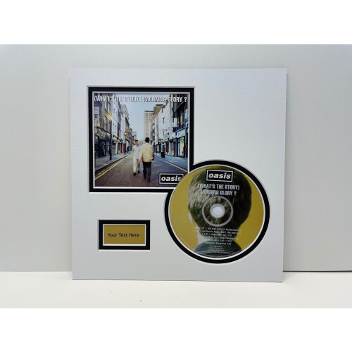 (White) CD & Cover Double Mount: 10" x 10" Frame Display