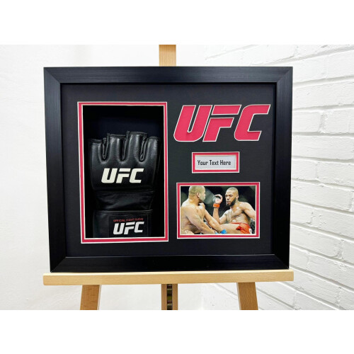 UFC Glove Display Case: 3D Box Frame, Photo & Title Box