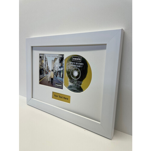 (Red, White) Framed CD & Cover Art Display: Custom Music Gift 1