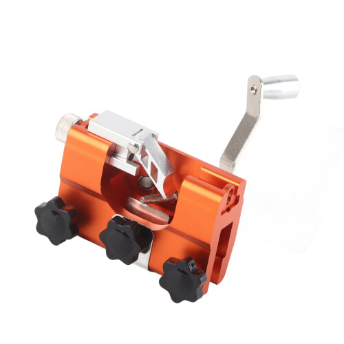 Orange Hand Cranked Chainsaw Sharpener 30?? Portable Manual Chainsaw Chain Sharpening Jig Tool 1