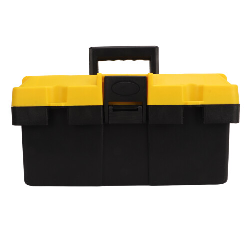 Plastic Tool Box 2 Layer Portable Storage Hardware Organizer for Home Craftsman Garage with Handle Locking 14in 1