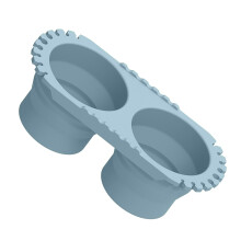 Seau pliable de nettoyage de brosse en Silicone, avec-Bleu