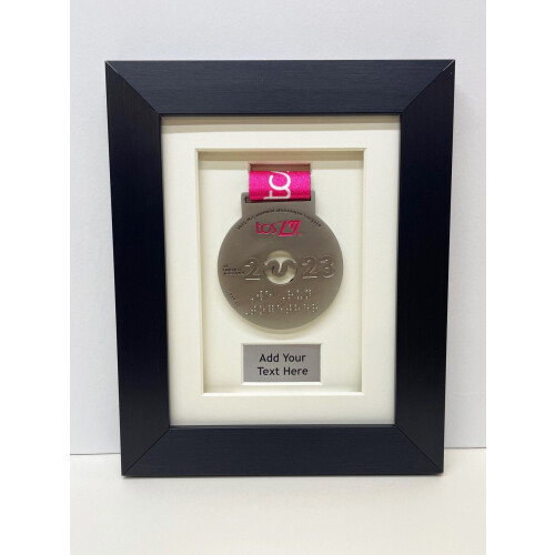 (White) Marathon Medal Display Frame: 3D Shadow Box for Sport Medals 1