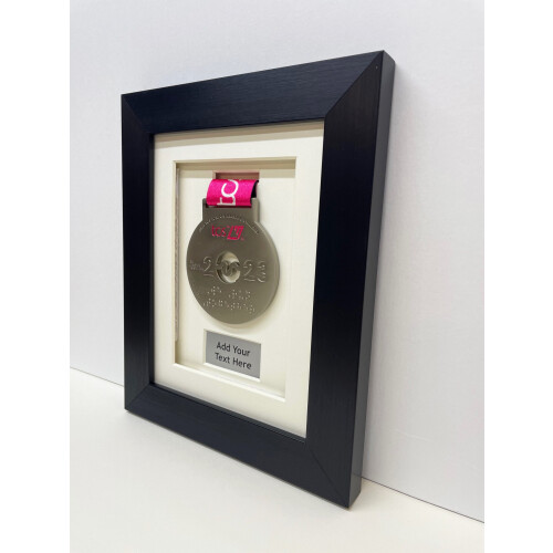 (White) Marathon Medal Display Frame: 3D Shadow Box for Sport Medals 2