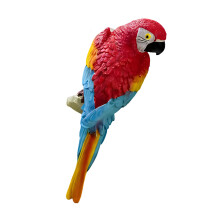 Realistic Parrots Statue,Garden Decorations Bird-Red