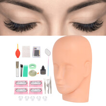15ML Eyelash Extension Practice Kit with Silicone Head & Mirrors
