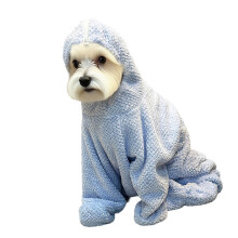 High Absorbent Full Wrapped Pet Bath Towel Easy to Wear-S