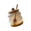 Borosilicate Glass Honeys Jar Includes-Vertical lines 330ml 1
