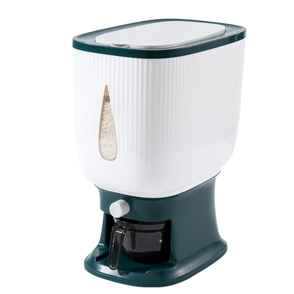 10Kg Household Rice Storage Container With Press To-Green 7696001951040