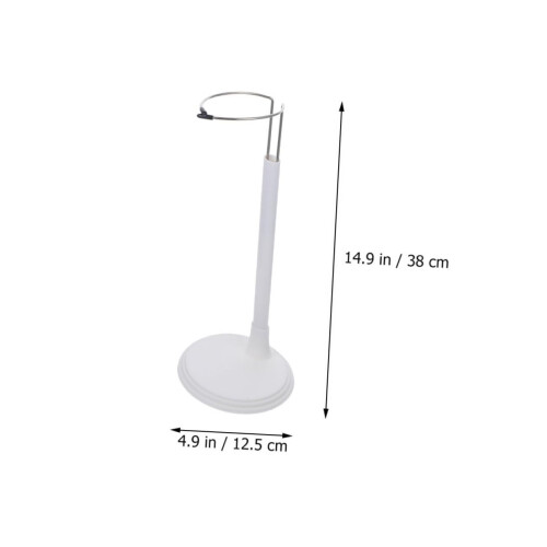 Adjustable Doll Display Stand with Durable Stainless Steel Holder for Stable Upright Support 1