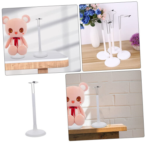 Adjustable Doll Display Stand with Durable Stainless Steel Holder for Stable Upright Support 2