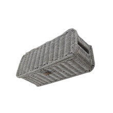 Stylish Rattan Look Storage Box With Lid Perfect For-S Gray