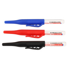3pcs Waterproof Refillable Deep Hole Markers 30mm Long Nib Red Blue Black