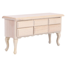 Miniature Desk Dollhouse Furniture with Sturdy Wooden Construction for Mini Room and Office Decor