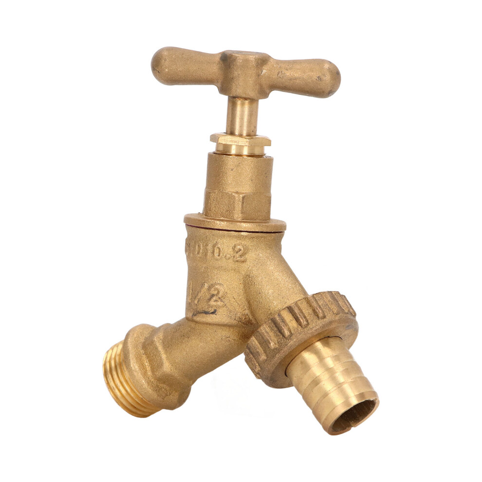 Durable Brass Irrigation Hose Bibb Â 1/2In Outlet, 3/4In Inlet, Wear-Resistant Spigot 5071390170074